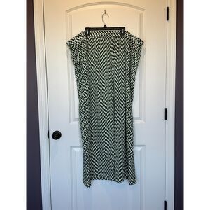 NWT Rebdolls Flaunt it Wide Leg Pants Green White Size 5X